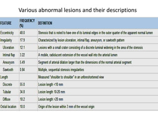 Various abnormal lesions and their descriptions
 