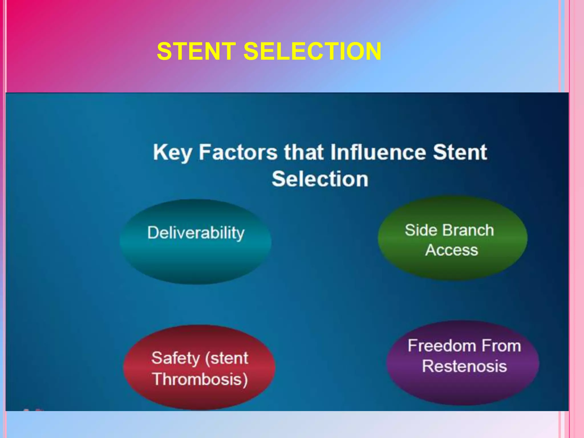 STENT SELECTION

 