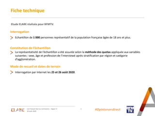 Fiche technique
2
Interrogation
Constitution de l’échantillon
Mode de recueil et dates de terrain
La représentativité de l...