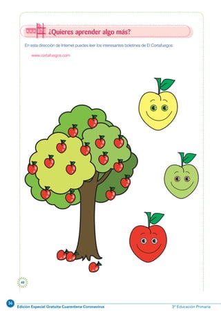 36
Edición Especial Gratuita Cuarentena Coronavirus 3º Educación Primaria
40
¿Quieres aprender algo más?
En esta dirección de Internet puedes leer los interesantes boletines de El Cortafuegos:
www.cortafuegos.com
 