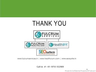 10
THANK YOU
Private & Confidential Property Of Fulcrum G
Call Us @ +91-9755 552909
 