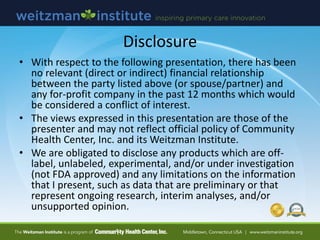 Disclosure
• With respect to the following presentation, there has been
no relevant (direct or indirect) financial relatio...