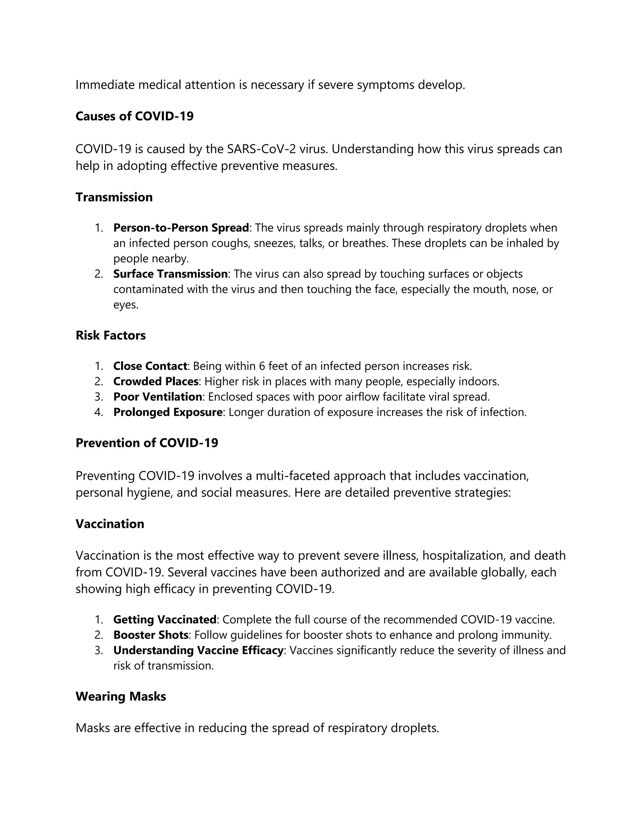 Coronavirus Disease (COVID-19): Symptoms, Causes & Prevention | PDF