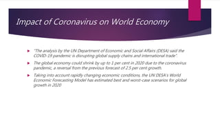 Coronavirus impact on global economy | PPTX