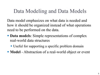 Data Models [DATABASE SYSTEMS: Design, Implementation, and Management ...
