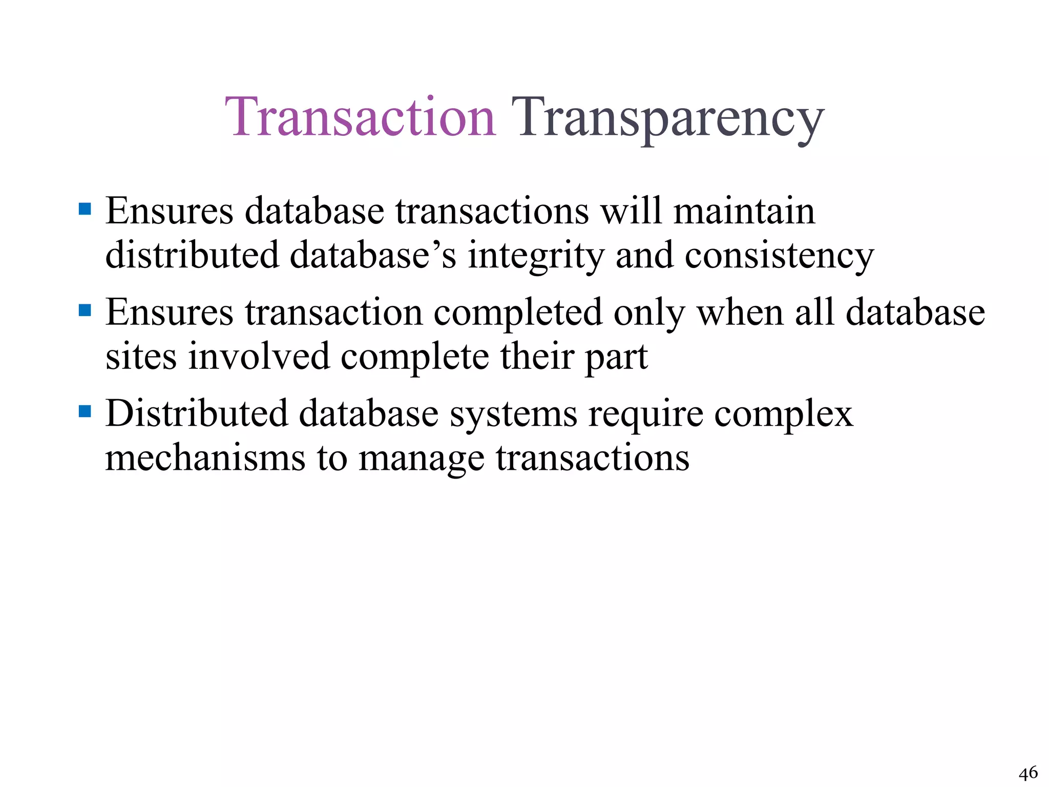 Distributed database management systems | PPT