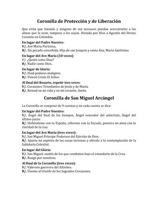 Coronilla de protección y de liberación | DOC
