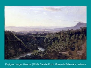 Papigno, marges i boscos (1835), Camille Corot. Museu de Belles Arts, Valence  