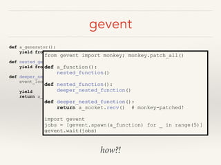 Python meetup: coroutines, event loops, and non-blocking I/O | PDF ...