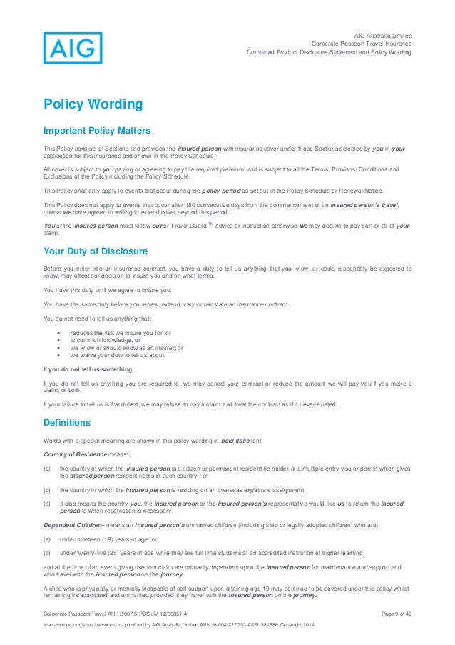 Aig Australia Travel Insurance Aig Australia Travel Insurance