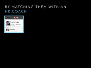 B Y M AT C H I N G T H E M W I T H A N
H R C O A C H