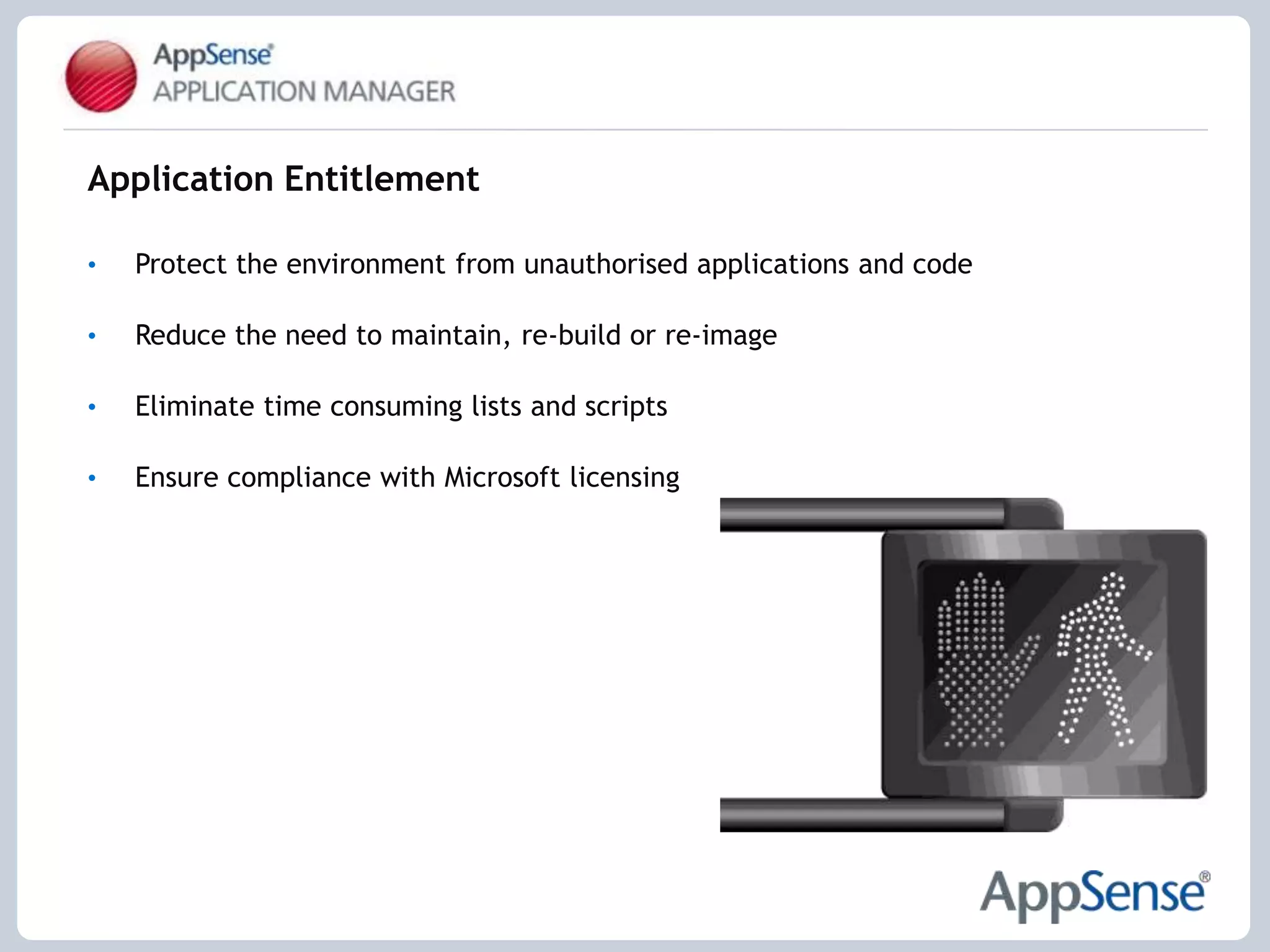 Personalization AnalysisInteractive reports and graphs provide visibility into personalization activity across the enterprise.  Personalization analysis identifies trends, showing how often applications are personalized.Personalization RollbackReduce support costs, time to repair damaged profiles and preserve user personalization settings by ‘rolling back’ to a previous known good profile on a per application or user basis.  Offline ModePersonalization data is stored in a virtual cache within the user’s desktop and remains available to disconnected users. The user now has a fully portable, follow-me personality, which is re-synchronized with the latest, centralized settings when the user comes back online. 