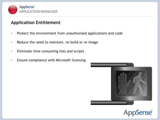 Personalization AnalysisInteractive reports and graphs provide visibility into personalization activity across the enterprise.  Personalization analysis identifies trends, showing how often applications are personalized.Personalization RollbackReduce support costs, time to repair damaged profiles and preserve user personalization settings by ‘rolling back’ to a previous known good profile on a per application or user basis.  Offline ModePersonalization data is stored in a virtual cache within the user’s desktop and remains available to disconnected users. The user now has a fully portable, follow-me personality, which is re-synchronized with the latest, centralized settings when the user comes back online. 