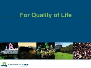 For Quality of Life 