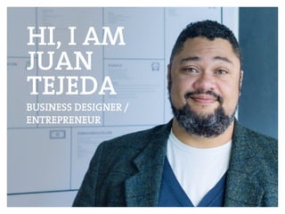 HI, I AM
JUAN
TEJEDA
BUSINESS DESIGNER /
ENTREPRENEUR
 