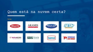 Quem está na nuvem certa?
Varejo
 