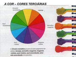 A COR – CORES TERCIÁRIAS
Laranja
 