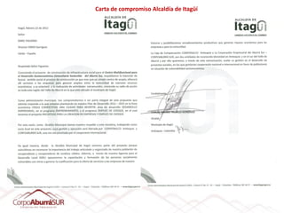 Carta de compromiso Alcaldía de Itagüí
 