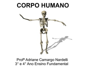 CORPO HUMANO
Profª Adriane Camargo Nardelli
3° e 4° Ano Ensino Fundamental
 
