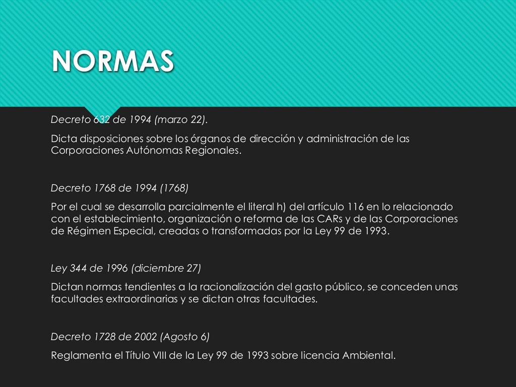 Corporaciones Autónomas Regionales en Colombia