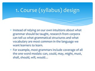 Corpora in language teaching | PPTX