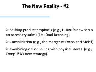 The use of new technologies (e.g., Amazon.com)