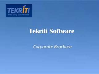 Tekriti Software Corporate Brochure 