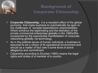 Good Corporate Citizenship