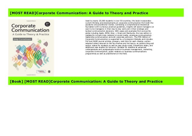 [MOST READ]Corporate Communication: A Guide to Theory and Practice