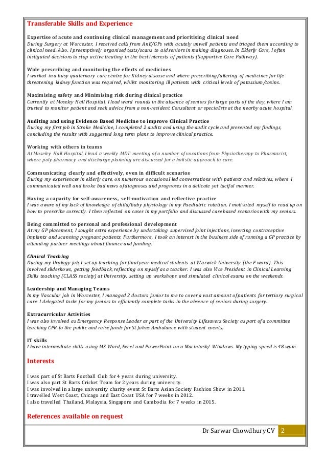 2 curriculum vitae