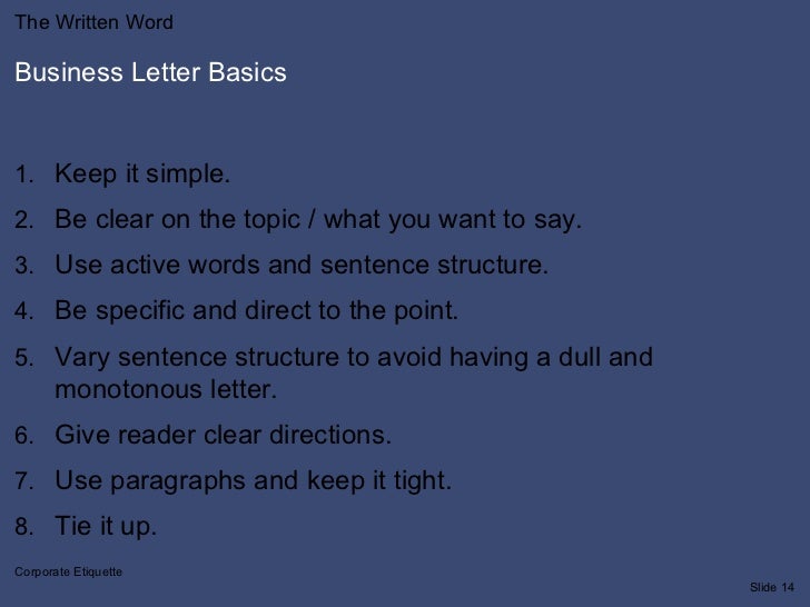 Corporate Etiquette
