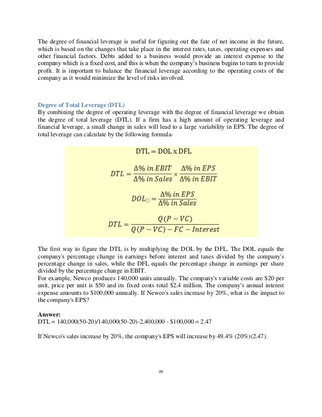 images Dol And Dfl Formula effect of leverage on eps and ebit