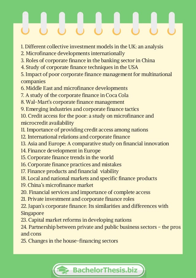 Phd thesis in corporate finance