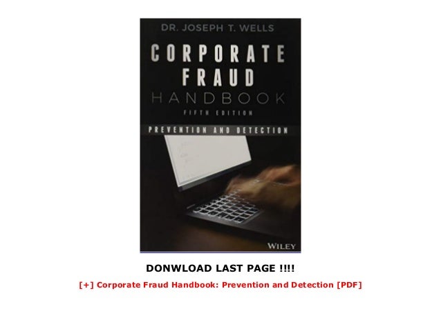 Corporate Fraud Handbook Prevention And Detection Pdf