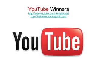 YouTubeWinnershttp://www.youtube.com/homeisjcharthttp://livethelife.homeisjchart.com