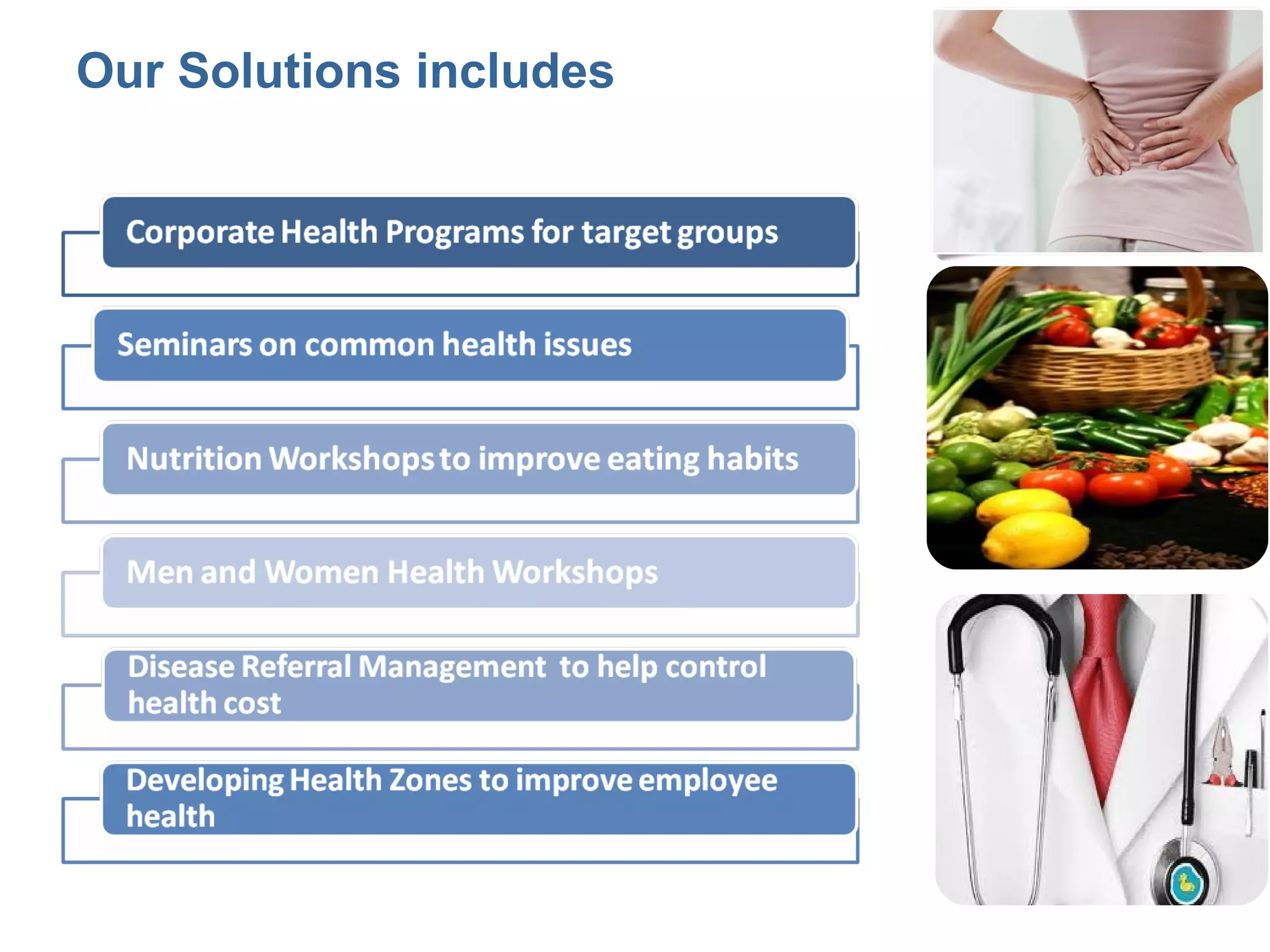 Our Solutions includes