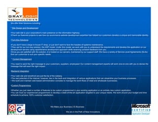 Corporate Presentation of Graylogic