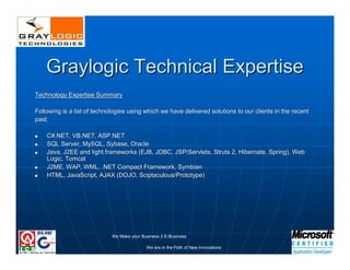 Corporate Presentation of Graylogic