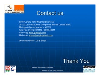 Corporate Presentation of Graylogic