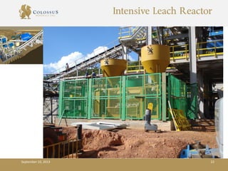 Intensive Leach Reactor
September 10, 2013 22
 