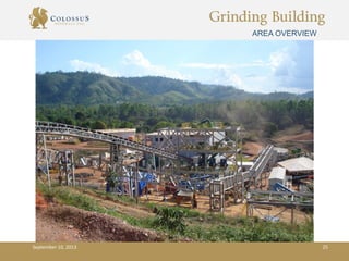 Grinding Building
AREA OVERVIEW
September 10, 2013 25
 