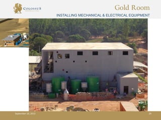 Gold Room
INSTALLING MECHANICAL & ELECTRICAL EQUIPMENT
September 10, 2013 29
 