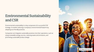 Corporate Social Responsibility ppt for MBA | PDF