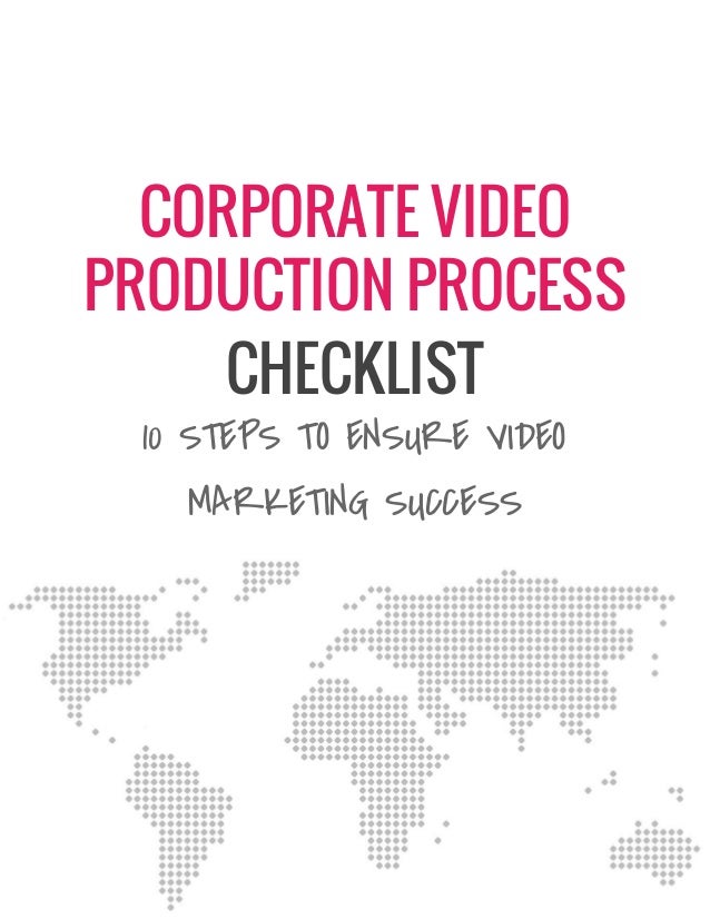 Corporate Video Production Process Checklist
