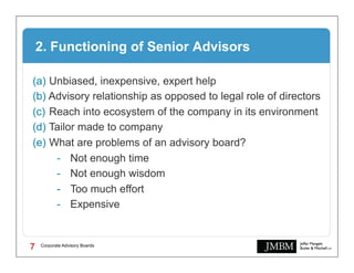 Corporate Advisory Boards, Their Role and Value | PDF