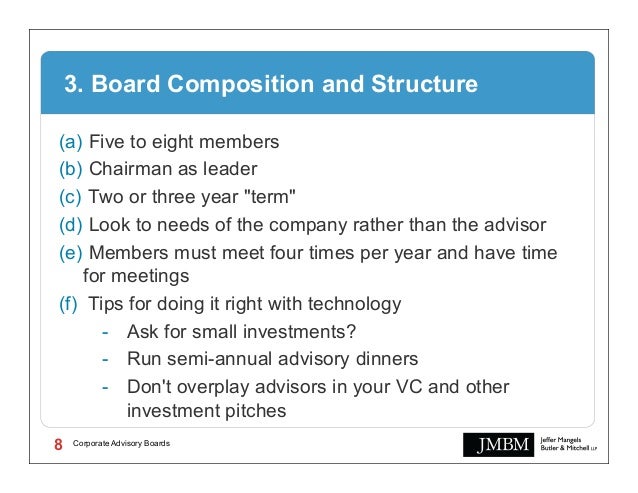 Corporate Advisory Boards, Their Role and Value