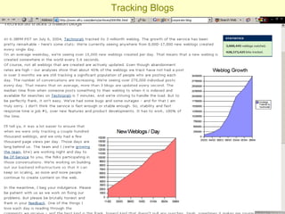 Tracking Blogs 