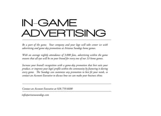 Hockey Sales Brochure