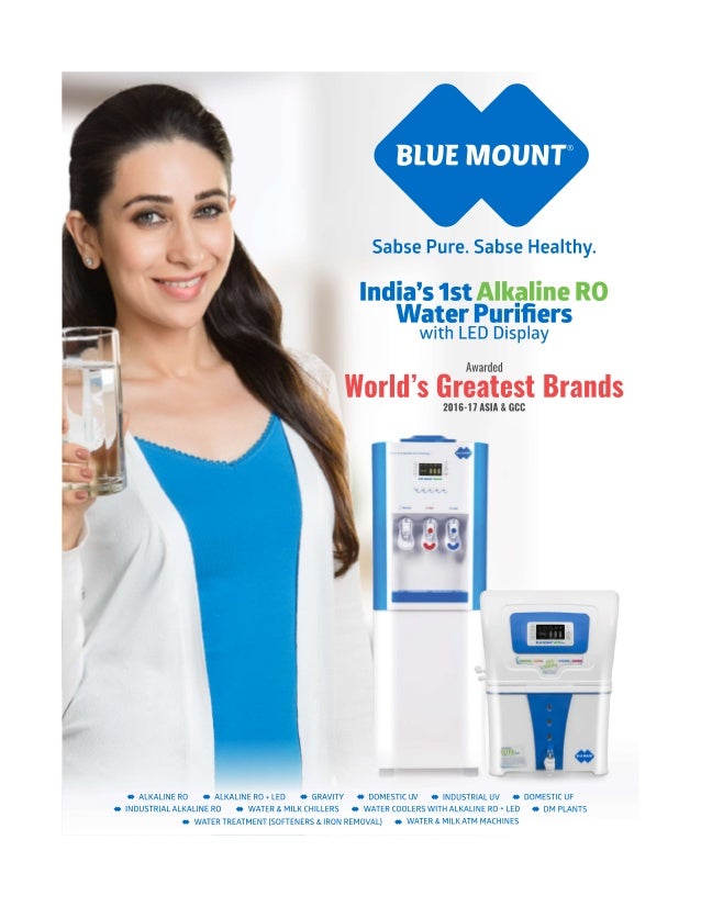 Blue Mount Alkaline RO Water Purifier Company Corporate Brochure