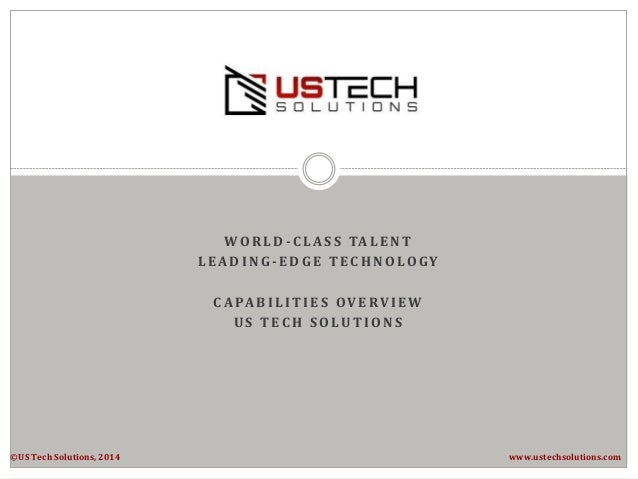US Tech Solutions Corporate Brochure 2014